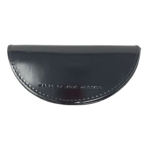 Marc by Marc Jacobs Black Patent Leather Half-Moon Eyeglass Case